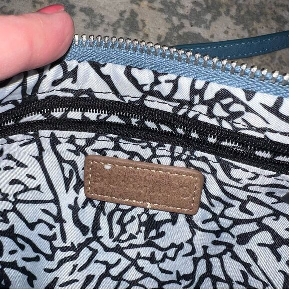 Burano Blue Leather Crossbody Bag - Picture 5 of 8